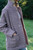 Portuguese Wool Pieper Coat in Purple Dot - XXL