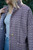 Portuguese Wool Pieper Coat in Purple Dot - XXL