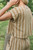 Katie Handwoven Cotton Crop Set in Mustard and Cream Stripe - Pre-Order 10/30