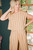 Katie Handwoven Cotton Crop Set in Mustard and Cream Stripe - Pre-Order 10/30