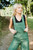 Dilsi Handwoven Cotton Overalls in Dark Green - Pre-Order 7/31