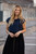 Katie Handwoven Cotton Crop Set in Navy Pin Stripe - Pre-Order 10/30