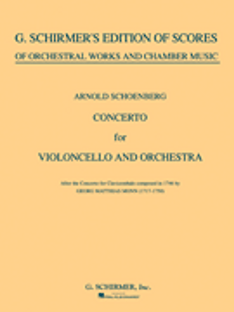 Concerto for Cello & Orchestra  Full Score