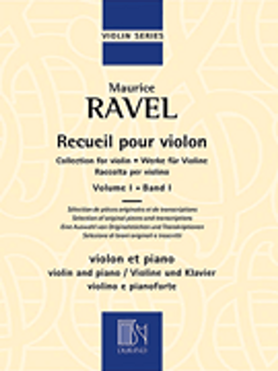 Collection for Violin and Piano, Vol. 1  Selection of Original Pieces and Transcriptions