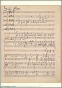 Johannes Brahms Music Manuscript Poster  Motet, Es ist das Heil uns kommen her, op. 29, No. 1 for chorus