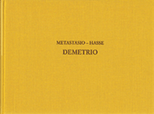 Demetrio - Drammaturgia Musicale Veneta 17  Subscriber price within a subscription to the series: $151.00