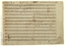 Mozart Facsimile Poster III  Piano Concerto A Major K. 488