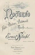 Ernst Stahl - Nocturno Op. 66 for Fl, Vln, Vc, & Harp Score and parts