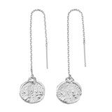 Marinero Threader Earrings Sterling Silver Pirate Coin Earring