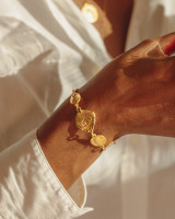 coin bracelet 18k gold vermeil