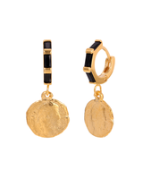 Onyx & Gold Coin Huggies