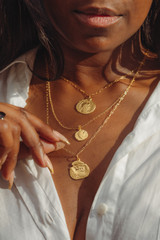Parrot Cay Long Coin Necklace