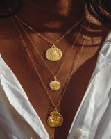 Parrot Cay Long Coin Necklace