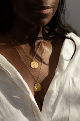 Ex8 ésotériques Long Coin Necklace