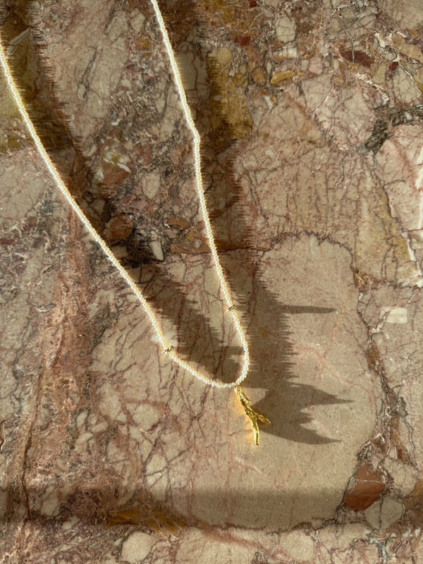 Baby Pearl & Coral Long Hang