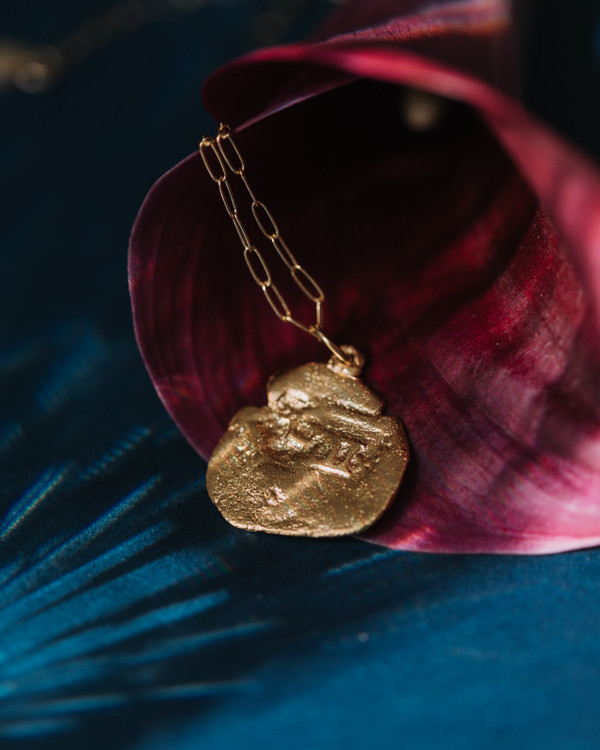 Parrot Cay Long Coin Necklace