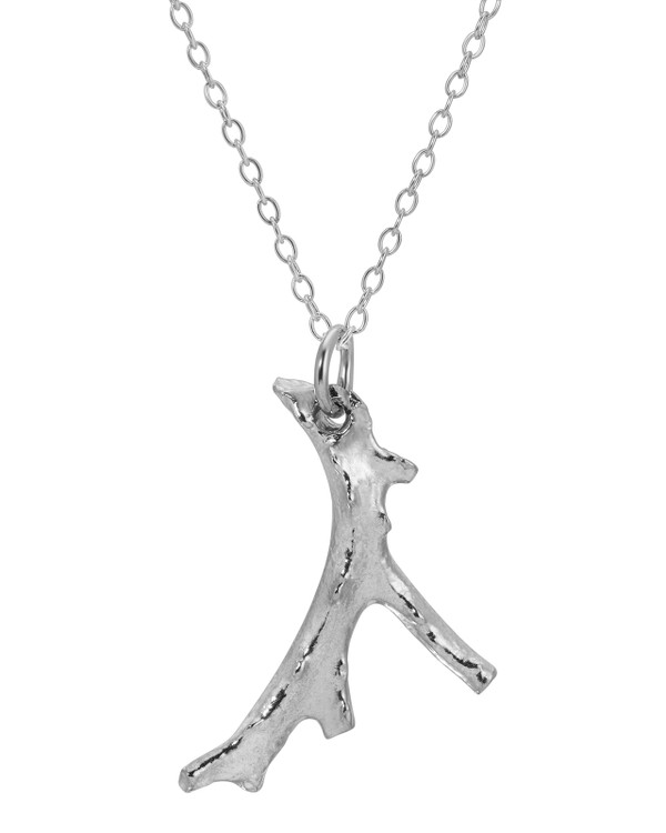 Fire of Red Coral  Necklace silver