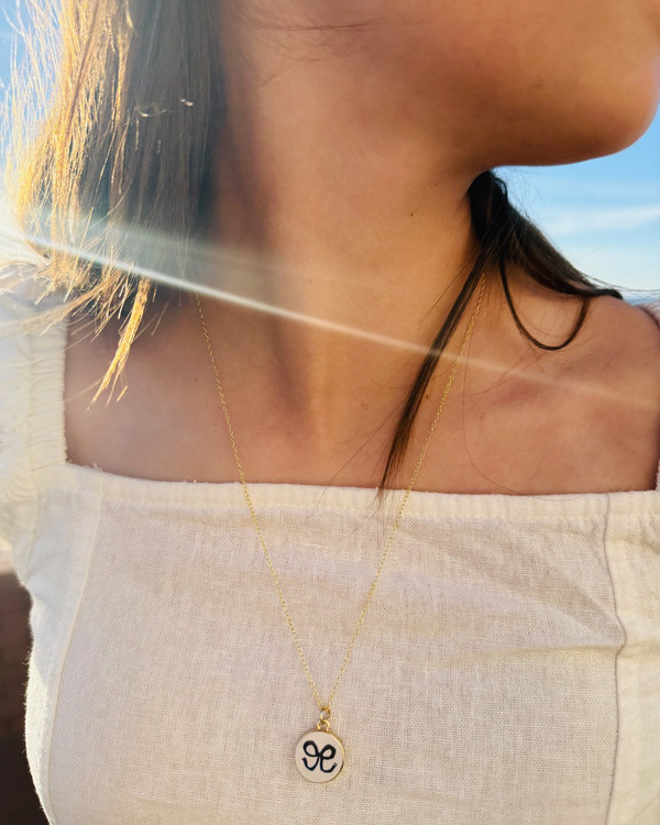 Baby Blue Bow Necklace