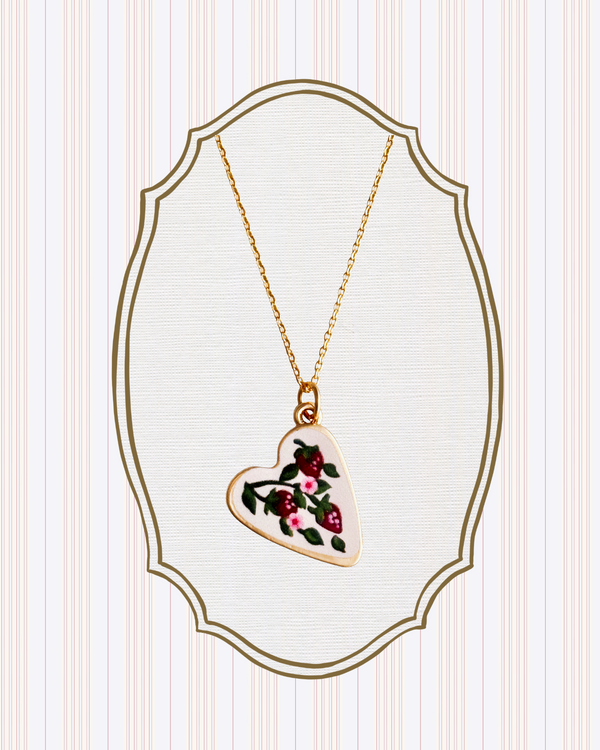 Strawberry Skies Heart Necklace