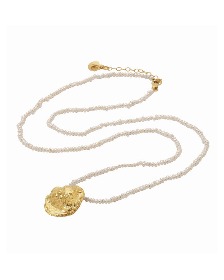 Found Treasure Mini Pearl Oyster Necklace