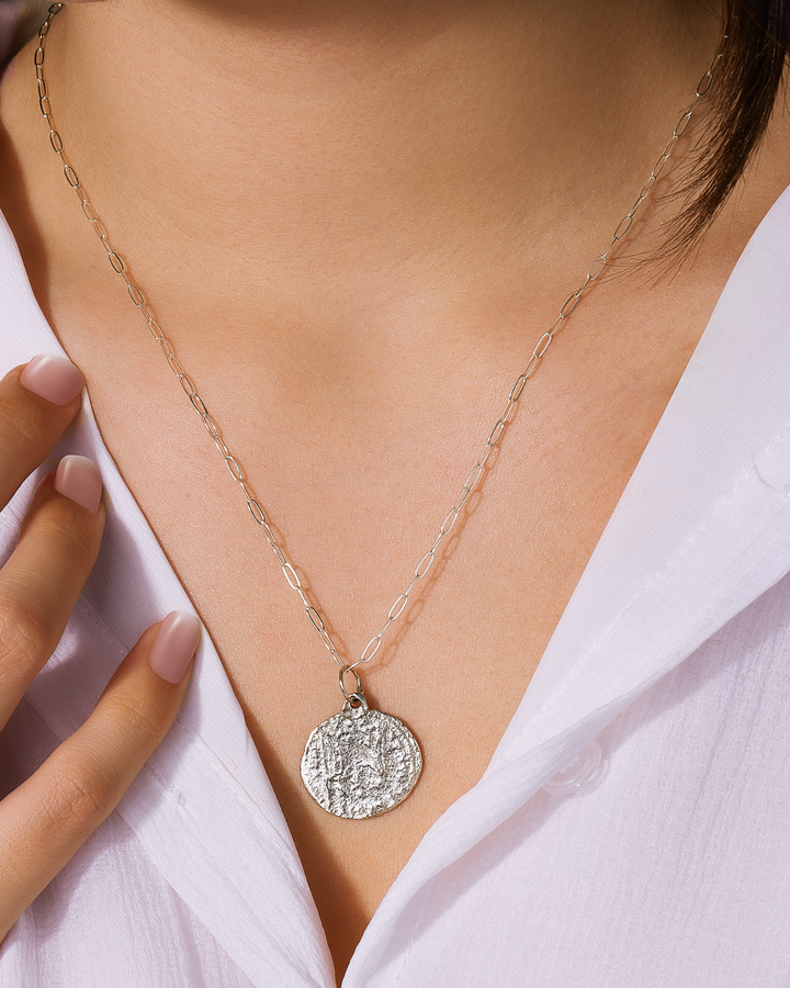 Nautical Mile Silver Coin Necklace