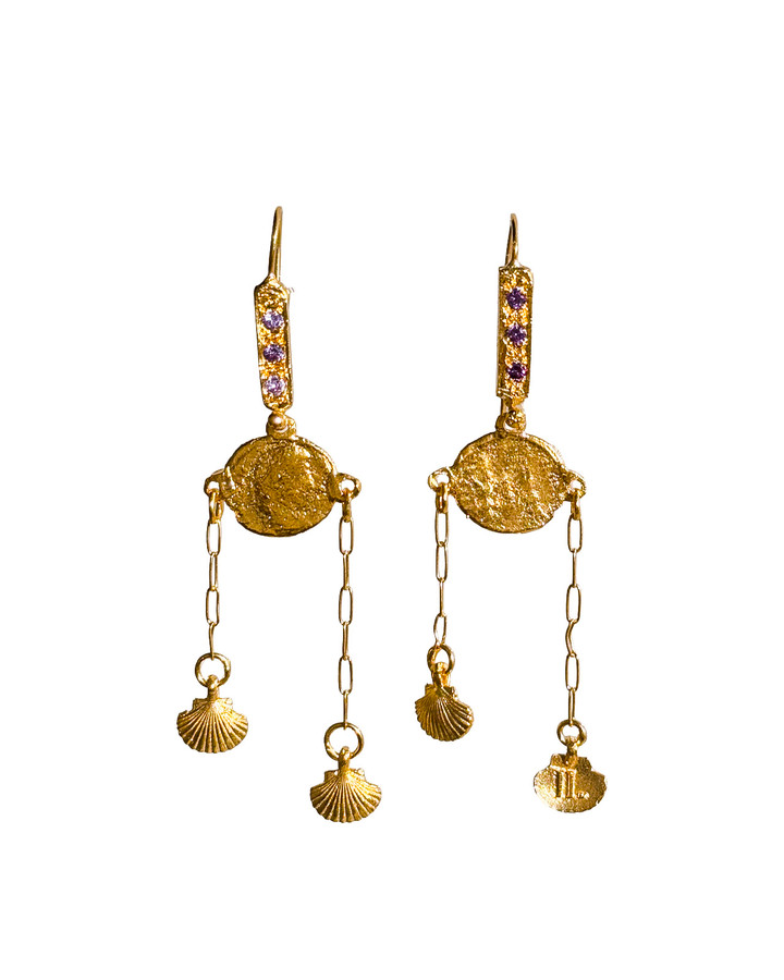 Near Miss Amethyst Earrings