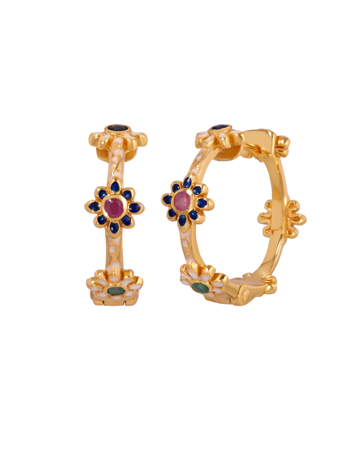 Daisy Chain 18K Gold Vermeil Hoops