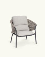 Grecale anthracite/light grey armchair