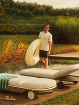 Grecale light beige sunbed