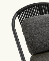 Fune anthracite armchair lumbar cushion