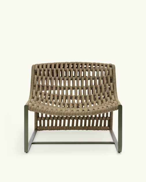 Juta green lounge armchair