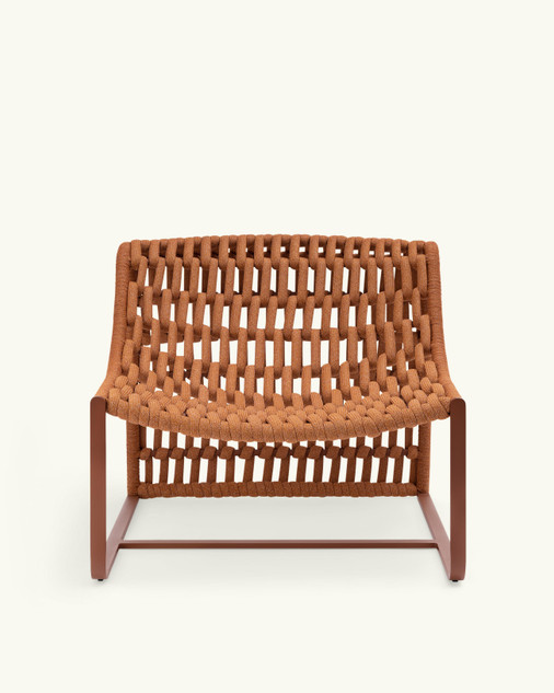 Juta brick red lounge armchair