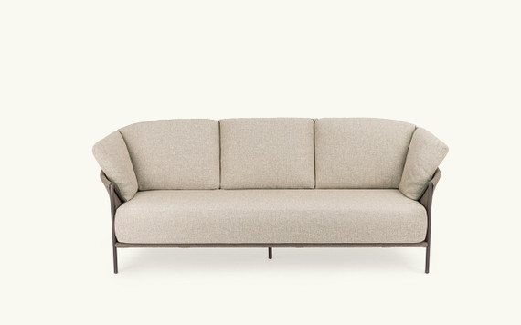 Duara dark taupe 3 seater sofa