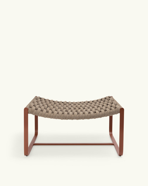 Pouff Juta mattone/taupe