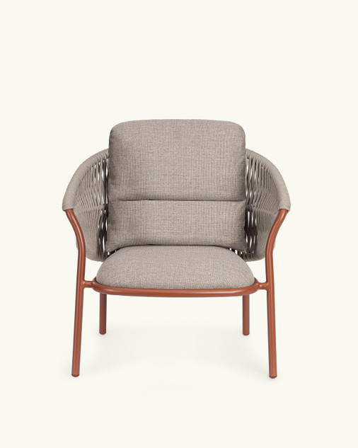 Grecale brick red armchair