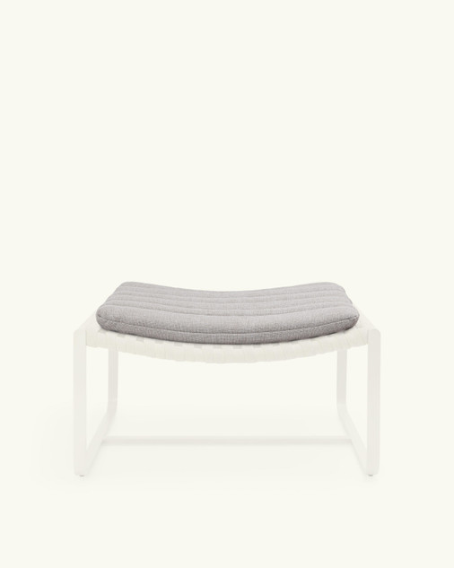 Juta light grey pouf topper