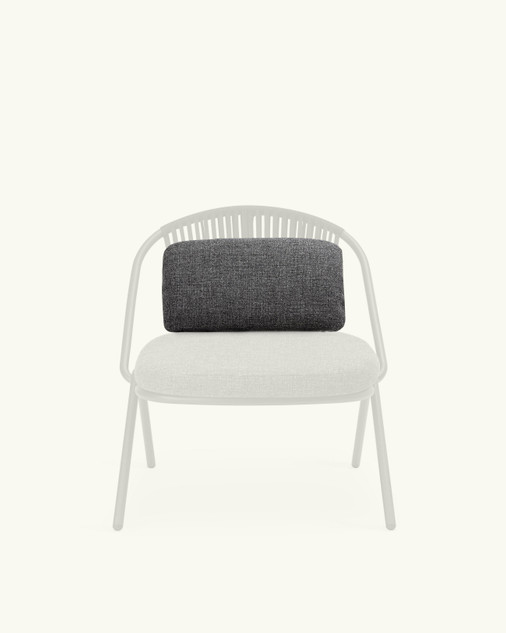 Fune anthracite armchair lumbar cushion