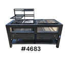 Heavy Duty Commercial Split Charbroiler with Warming Rack