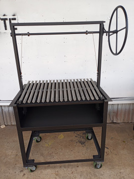 Argentine Grill with Rear Brasero Plus Castered Legs