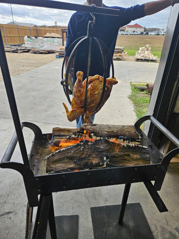 Hanging BBQ Chicken Roasting Cage