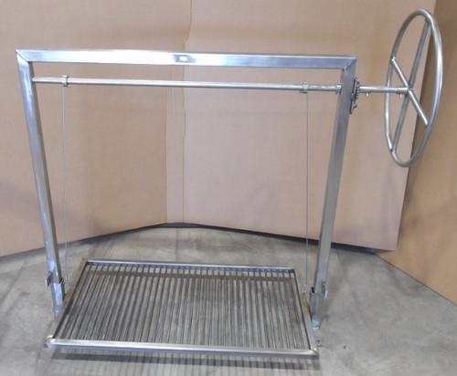 Flange-free All-Stainless Santa Maria Bolt-In Grill Kit designed for a seamless, flush-mount finish inside a custom masonry firebox.