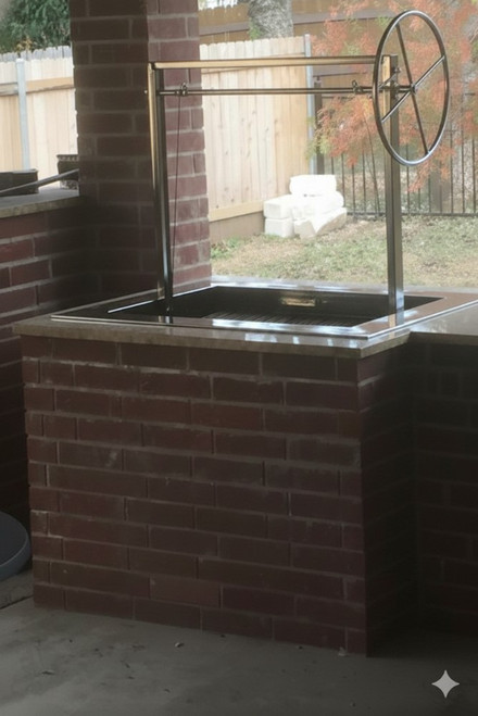 Argentine Grill Kit for an Enclosed Masonry Firebox