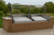 Stainless Split Argentine grill with a large lower firebox frame, split cooking surfaces, and a crank mechanism for precise heat management.
