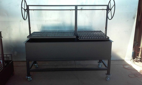 Split Argentine Counter Drop-In Masonry Grill with Firebox