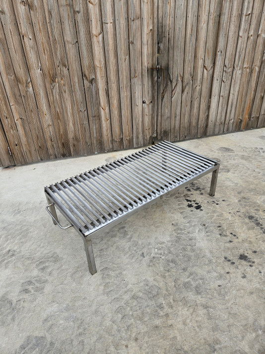 All Stainless Steel Asado Grill with Argentine V-Grate plus Drip Pan