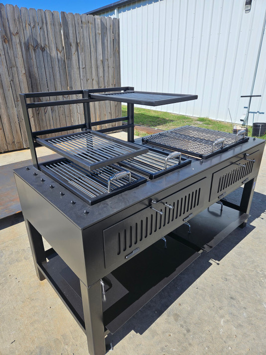 Heavy Duty Commercial Split Charbroiler with Warming Rack