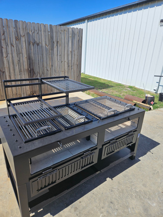 Heavy Duty Commercial Split Charbroiler with Warming Rack