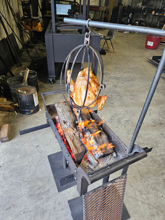 Hanging BBQ Chicken Roasting Cage