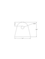 USA Laser Cut Weld On Shock Strut Tab Flat Bottom and .25" Hole 3/16" Thick