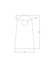 USA Laser Cut Weld On Shock Strut Tab Flat Bottom and .5" Hole 3/16" Thick
